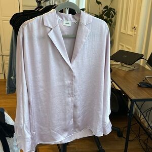Aritzia Lilac Silk Shirt